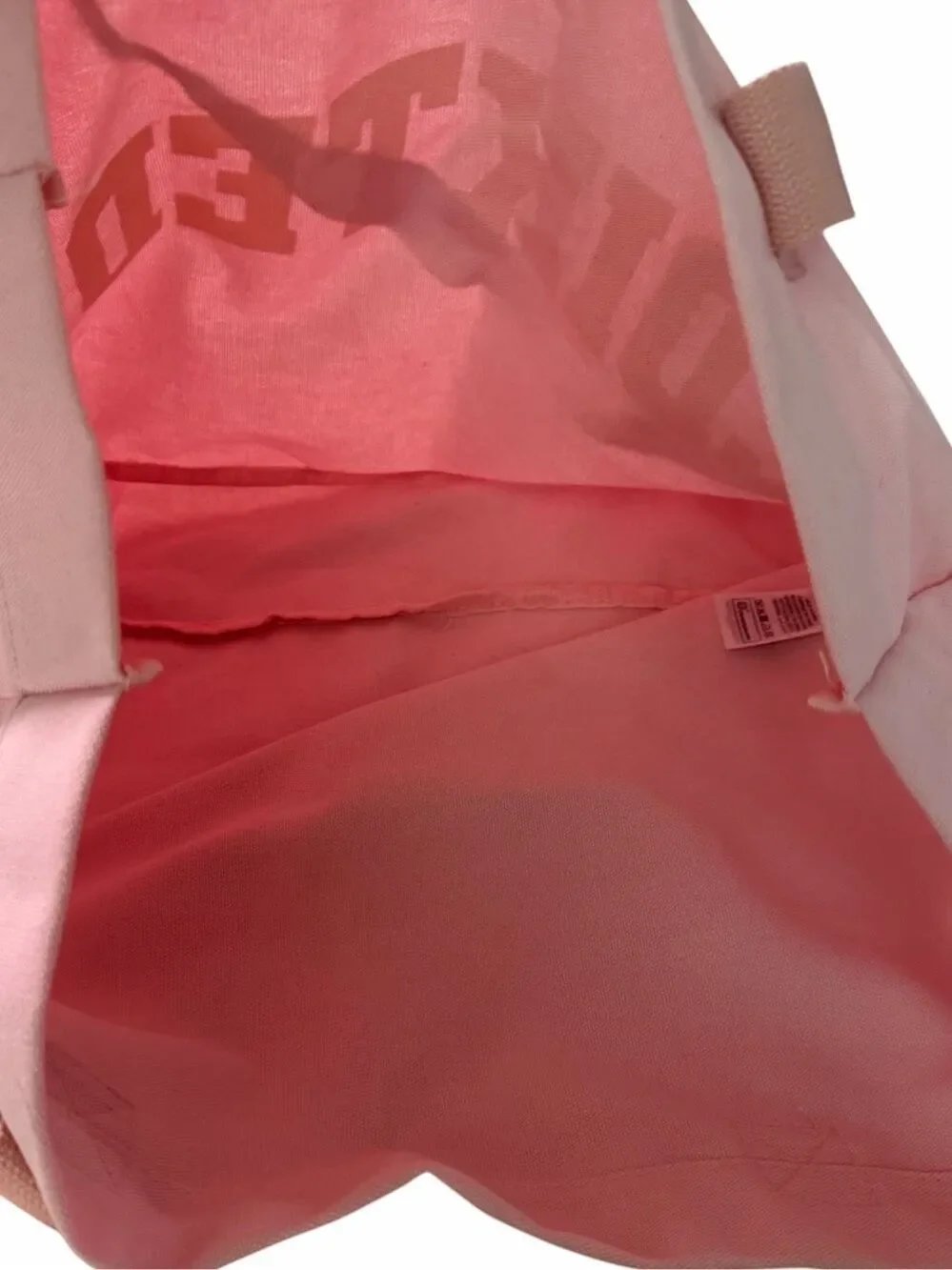 EDIKTED My Edikted Pink Collegiate Graphic Oversized Canvas Tote Bag